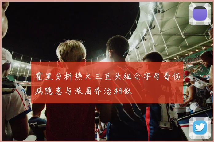 霍里分析热火三巨头组合字母哥伤病隐患与浓眉乔治相似